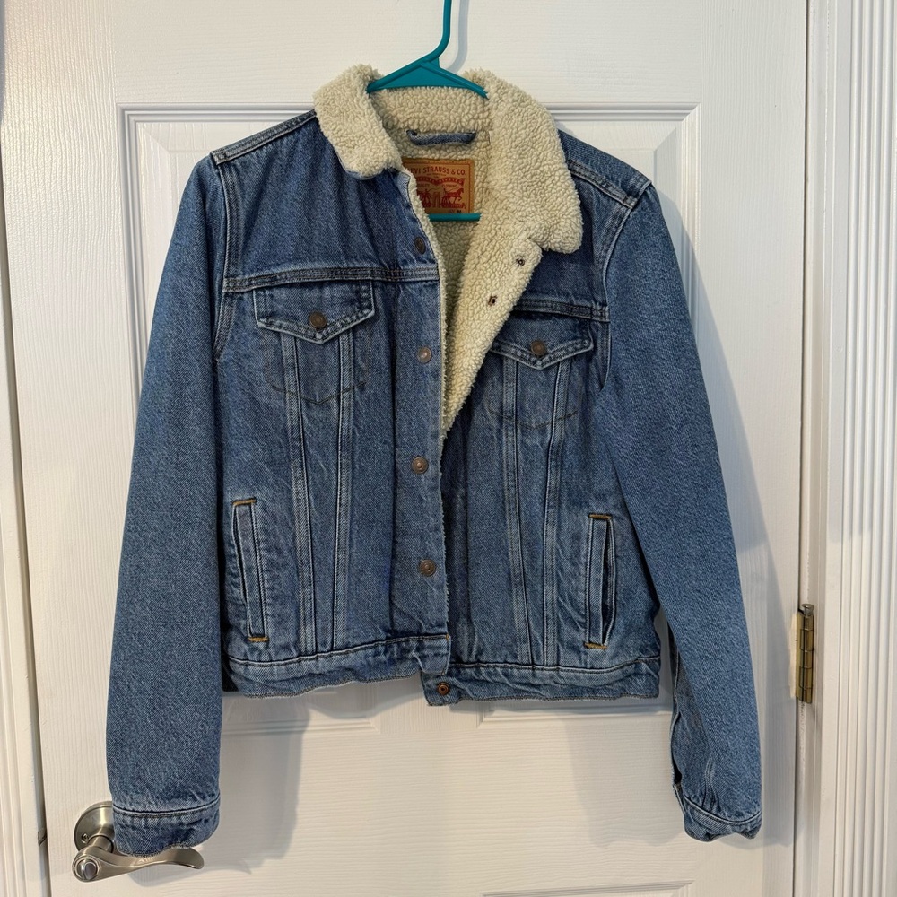 Levi’s Blue Denim Sherpa Jacket